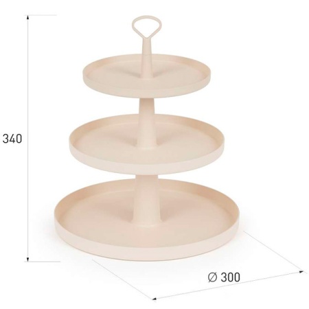 Фруктовница Феерия 3-х ярусная бежевый М8514 /8шт/ Альтерн