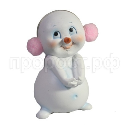 Снеговик застенчивый L7,5W6,5H11  715301/W100