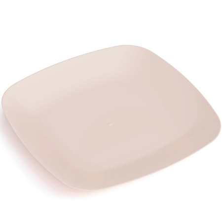 Тарелка Квадро плоская бежевый М8044 /25шт/ Альтерн