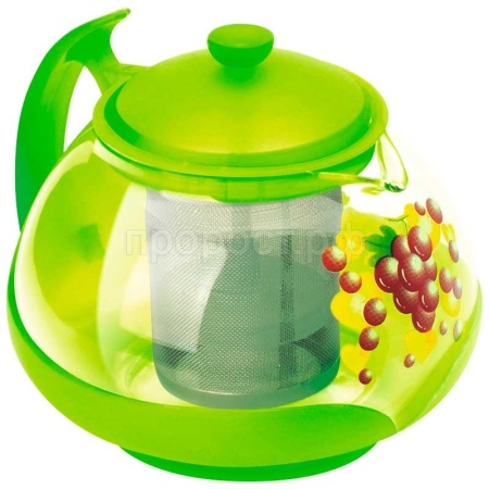 Чайник заварочный 0,75л ручка, фильтр нержавеющая сталь