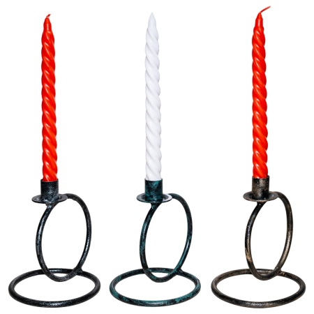 ДЕКОР Подсвечник Кольцо 1свеча антик серебро РЗДИ/1шт