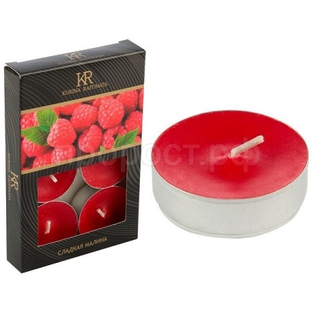 Свечи чайные ароматические Сладкая малина (6шт) 007912