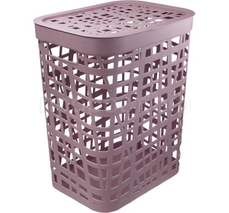 Корзина д/белья 55л ХАОС лавандовый М2619 /5шт/М-пласт